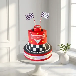 Lightning McQueen Birthday Cake | Cars Race Car Theme Cake | 04