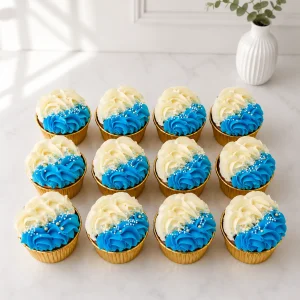 Blue Buttercream Cupcakes | 6-Piece Set | 02