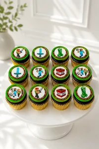 Minecraft Cupcakes | Gaming Theme Cupcakes | 6-Piece Set | 02