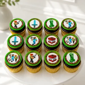 Minecraft Cupcakes | Gaming Theme Cupcakes | 6-Piece Set | 02