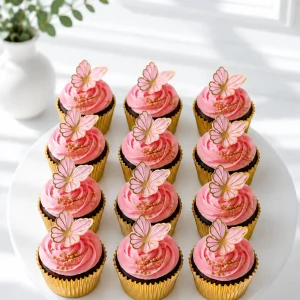 Butterfly Cupcakes | Floral Theme Cupcakes | 6-Piece Set | 01