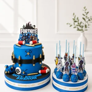 Fortnite Birthday Cake Set | Gaming Theme Cake | 01