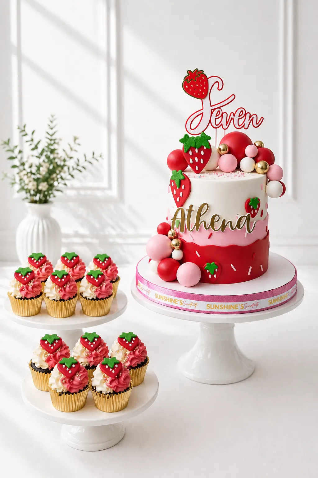 Strawberry Birthday Cake | Fresh Strawberry Cake | 01