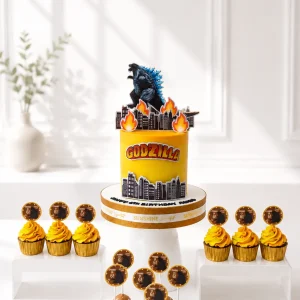 Godzilla Birthday Cake Set | Monster Theme Cake | 01