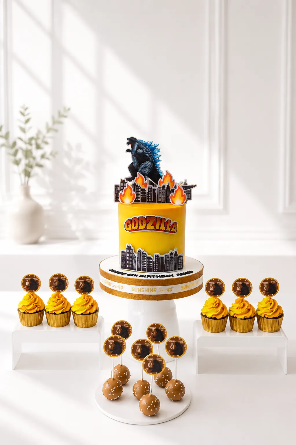 Godzilla Birthday Cake Set | Monster Theme Cake | 01