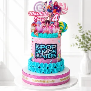 KPop Demon Hunters Birthday Cake | Huntrix Theme Cake | 05