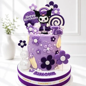 Kuromi Birthday Cake | Sanrio Theme Cake | 05