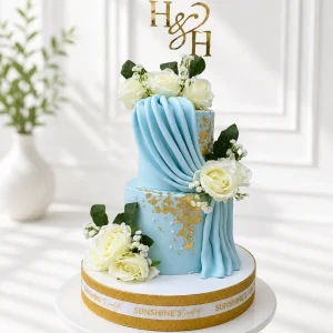 2-Tier Elegant Wedding Cake | Engagement & Anniversary Cake | 05