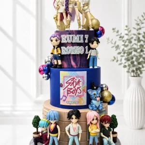 3-Tier KPop Demon Hunters x Saja Boys Cake | Birthday Party Cake | 01