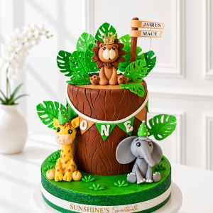 Safari Animals Birthday Cake | Jungle Cake | 03