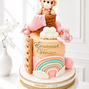 Bear Baptism Cake | Baby Dedication Cake | 1st Birthday Cake | 03