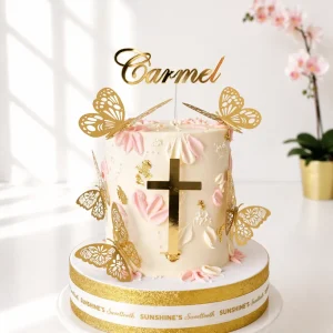Baptism Cake | Floral Baby Dedication Cake | 04