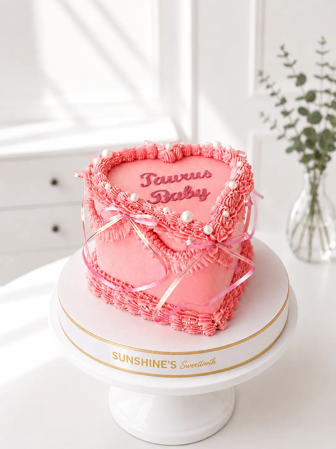 Heart Vintage Buttercream Cake | Lambeth Style Cake | 01