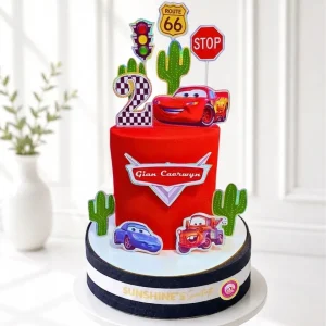Lightning McQueen Birthday Cake | Cars Race Car Theme Cake | 05