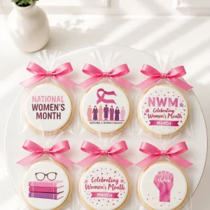 International Women's Day Cookies | Corporate Logo Cookies | 6-Piece Cookie Set | 02