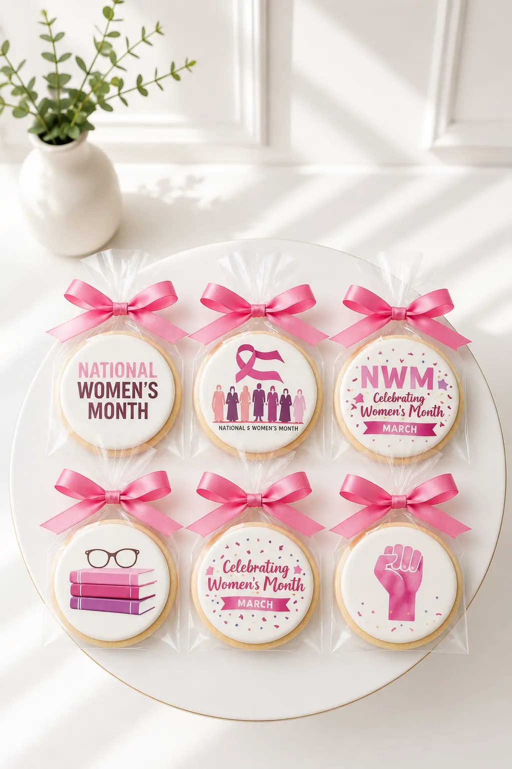 International Women's Day Cookies | Corporate Logo Cookies | 6-Piece Cookie Set | 02