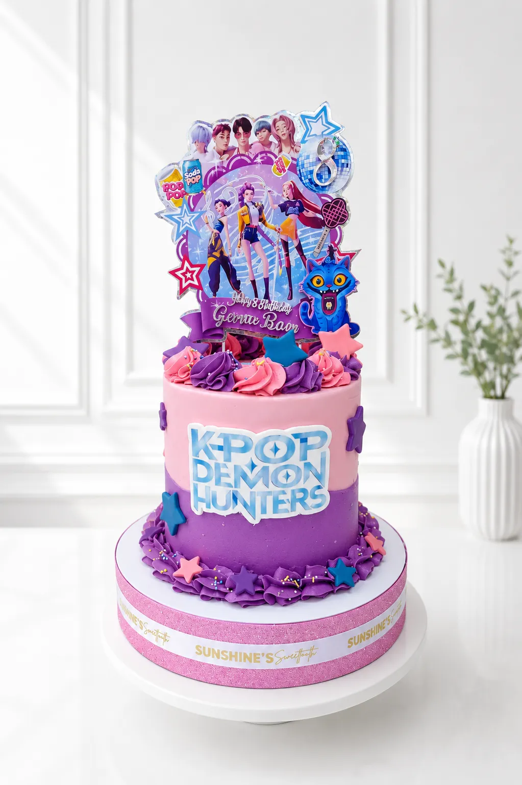 KPop Demon Hunters Birthday Cake | Huntrix Theme Cake | 06