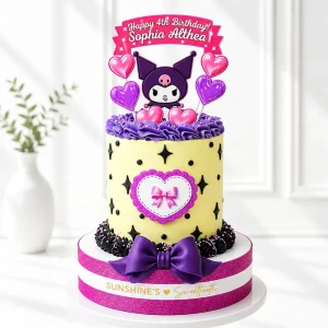 Kuromi Birthday Cake | Sanrio Theme Cake | 06