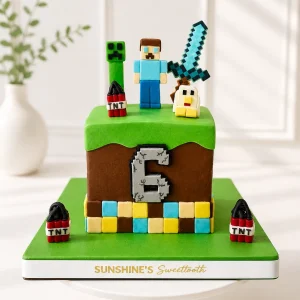 Minecraft Birthday Cake | Gaming Theme Cake | 06