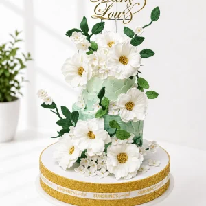 2-Tier Elegant Wedding Cake | Engagement & Anniversary Cake | 06
