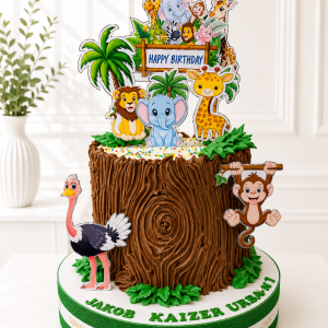 Safari Animals Birthday Cake | Jungle Cake | 04