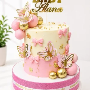 Baptism Cake | Floral Baby Dedication Cake | 05