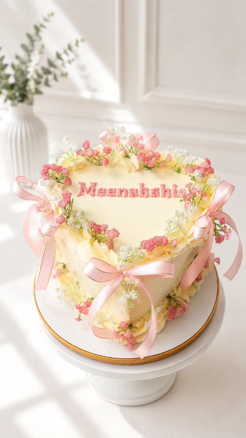 Floral Heart Vintage Buttercream Cake | Lambeth Style Cake | 01