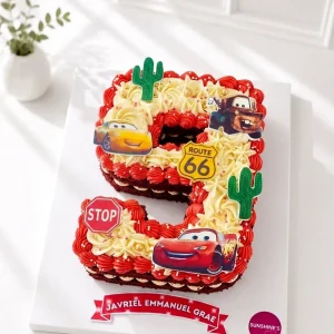 Lightning McQueen Birthday Cake | Cars Race Car Theme Cake | 06