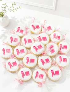 Breast Cancer Awareness Cookies | Pink Ribbon Cookie Set | 01