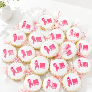 Breast Cancer Awareness Cookies | Pink Ribbon Cookie Set | 01