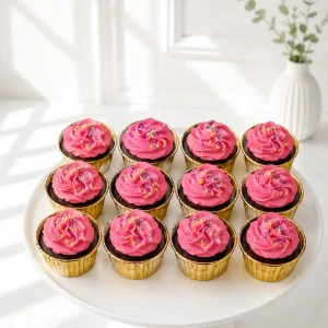 Pink Buttercream Cupcakes | 6-Piece Set | 01