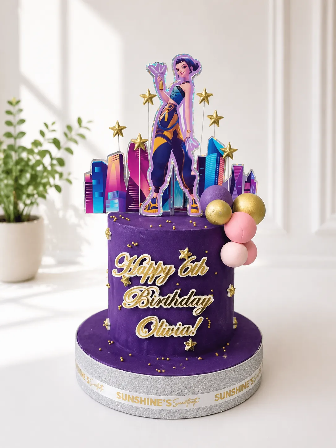 KPop Demon Hunters Birthday Cake | Huntrix Theme Cake | 07