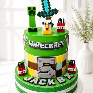 Minecraft Birthday Cake | Gaming Theme Cake | 07