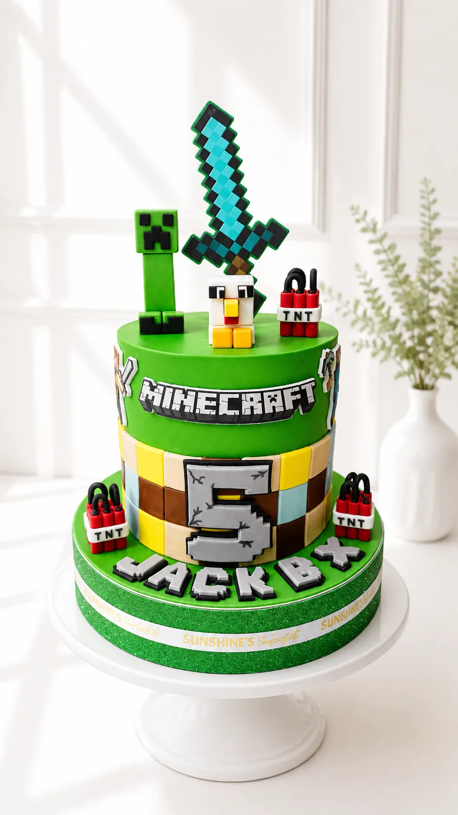 Minecraft Birthday Cake | Gaming Theme Cake | 07
