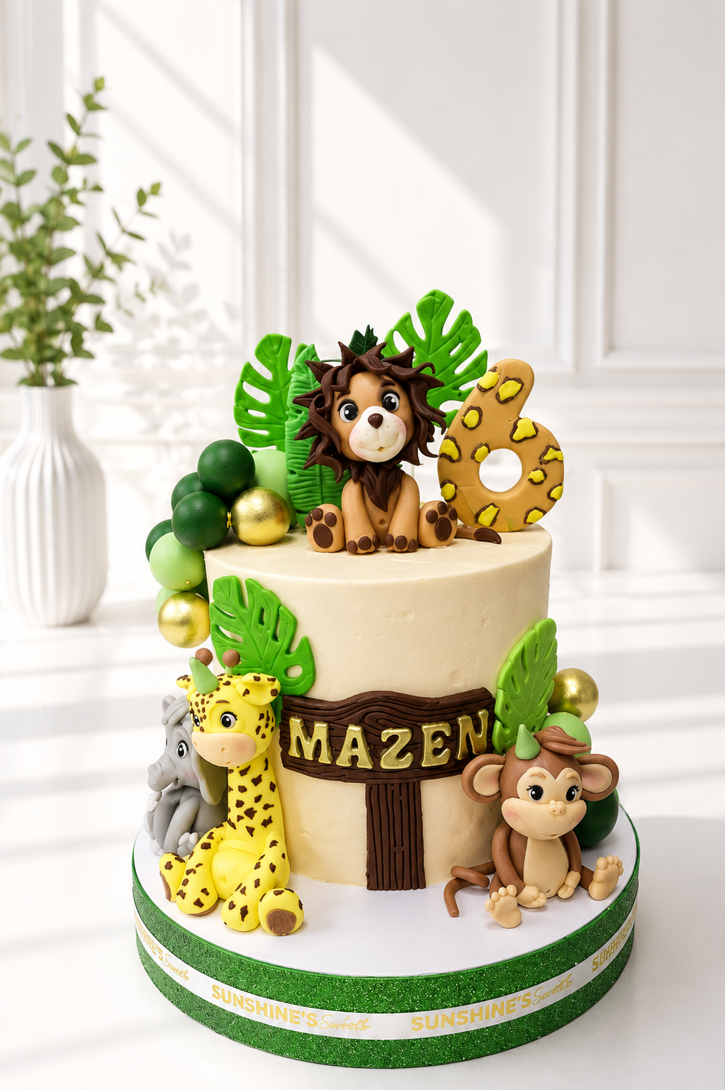Safari Animals Birthday Cake | Jungle Cake | 05