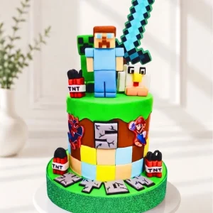 Minecraft Birthday Cake | Gaming Theme Cake | 08