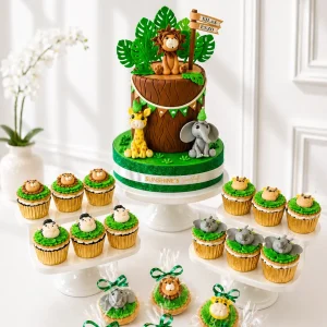 Safari Animals Birthday Cake Set | Jungle Theme Cake Set | 01