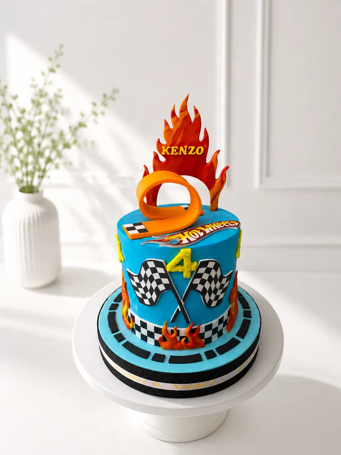 Hot Wheels Birthday Cake | Race Car Theme Cake | 02