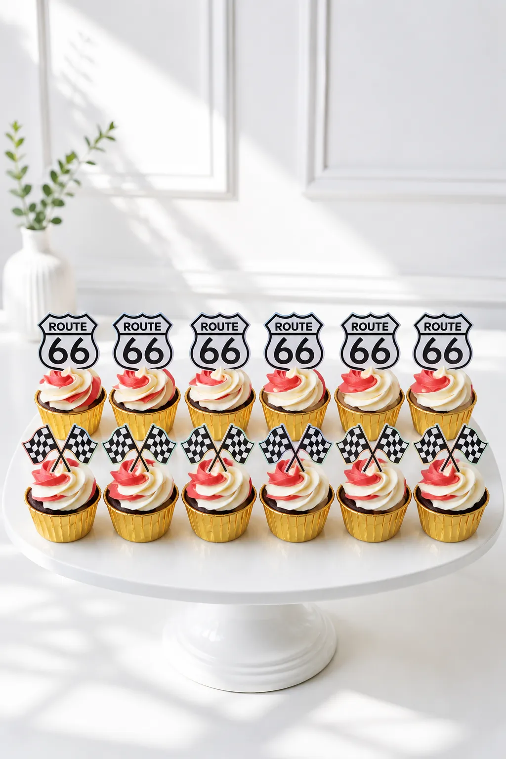 Lightning McQueen Racing Cupcakes | 6-Piece Set | 01