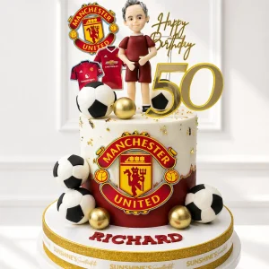 Manchester United Birthday Cake | Football Theme Cake | 01
