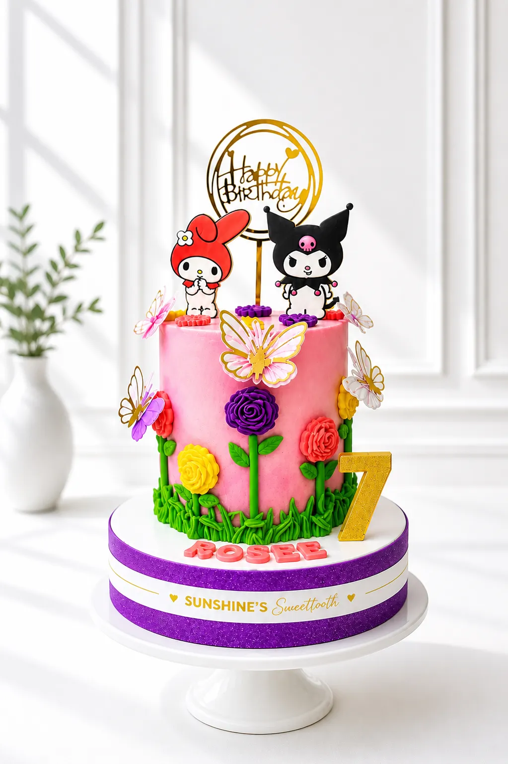 Kuromi Birthday Cake | Sanrio Theme Cake | 09