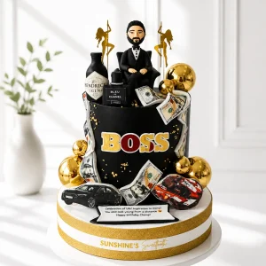 Black & Gold Birthday Cake for Men | Luxury Cake | 05