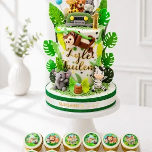 Safari Animals Birthday Cake Set | Jungle Theme Cake Set | 02