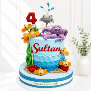 Whale Birthday Cake | Sea Creatures Cake | 02