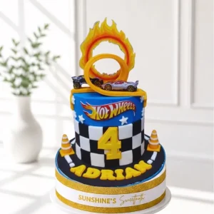 Hot Wheels Birthday Cake | Race Car Theme Cake | 03