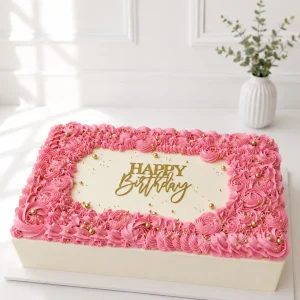 Rectangle Cake | Pink Cake 01