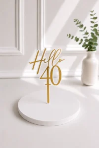 Hello 40 Cardstock | Cake Toppers | 01