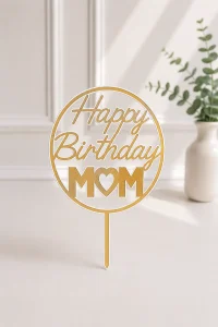 Happy Birtday Mom Cardstock | Cake Toppers | 01