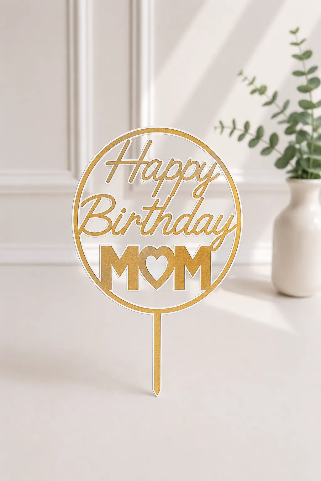 Happy Birtday Mom Cardstock | Cake Toppers | 01