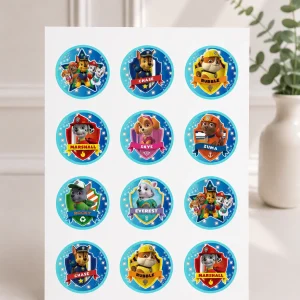 Paw Patrol A4 Cupcake Edible Print 01